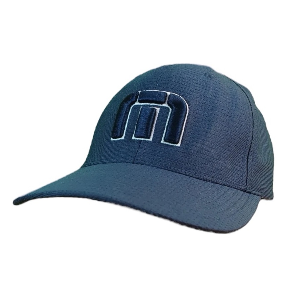 Travis Mathew Flexfit Hat L/XL Navy Blue Logo Cap